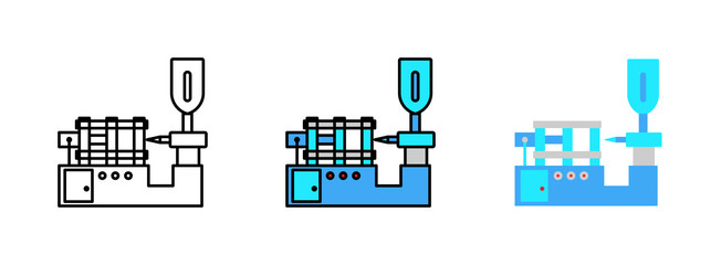 injection molding icon for web design