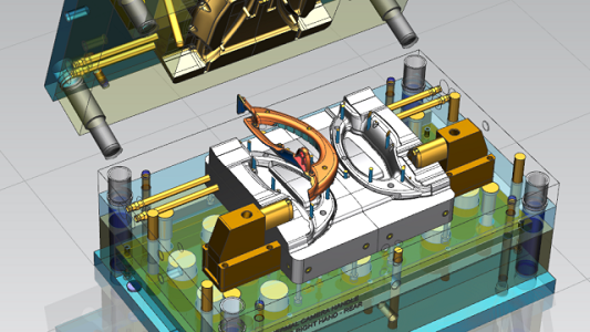 3D prototype of a draft angle in a mold