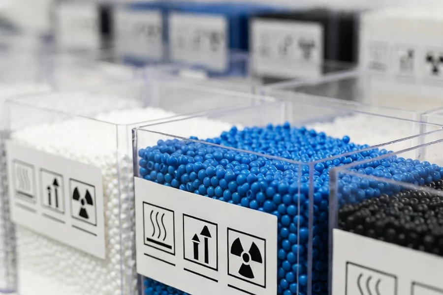 Medical grade plastics used in sterilization compatible injection molding