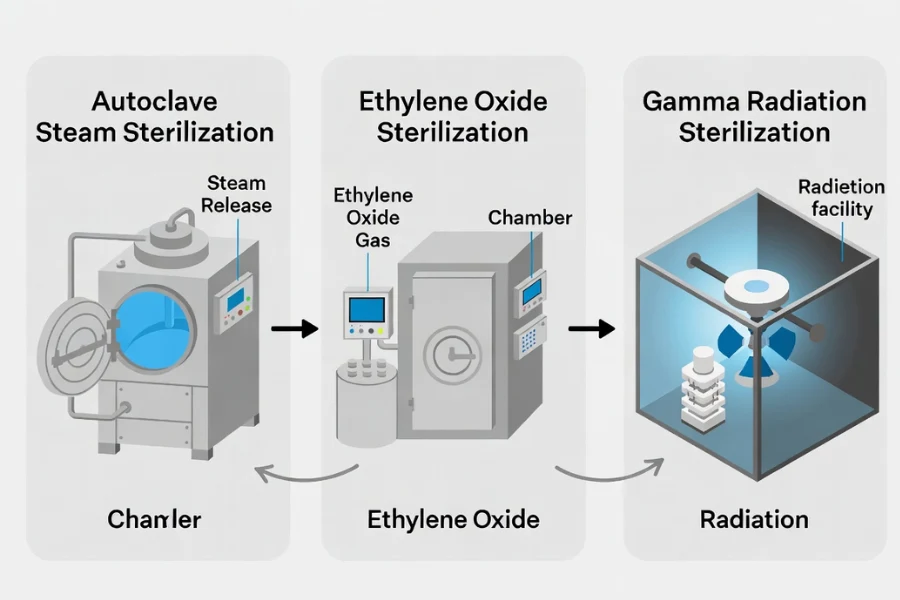 common sterilization methods for medical devices including autoclave steam sterilization