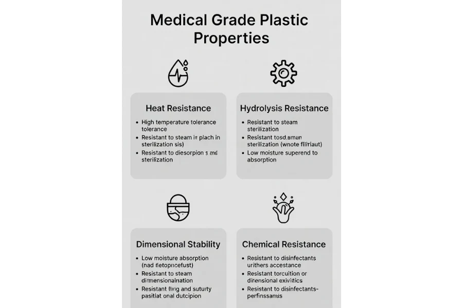 key properties of plastics suitable for repeated sterilization in medical applications