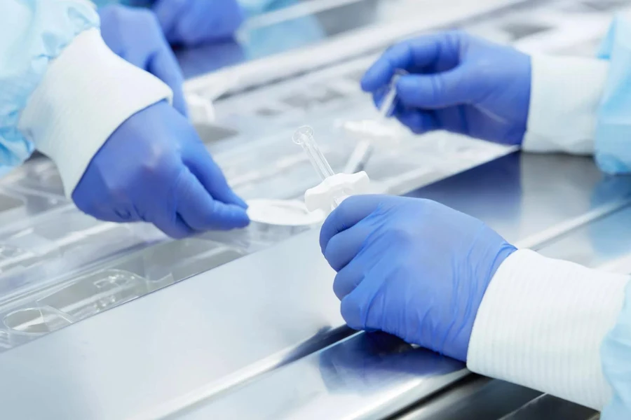 cleanroom gowning procedure for medical manufacturing workers