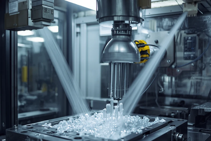 laminar airflow over injection mold cleanroom medical molding process