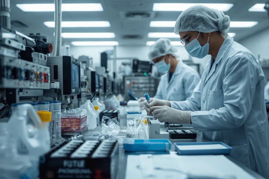 medical injection molding with lot number tracking in cleanroom production