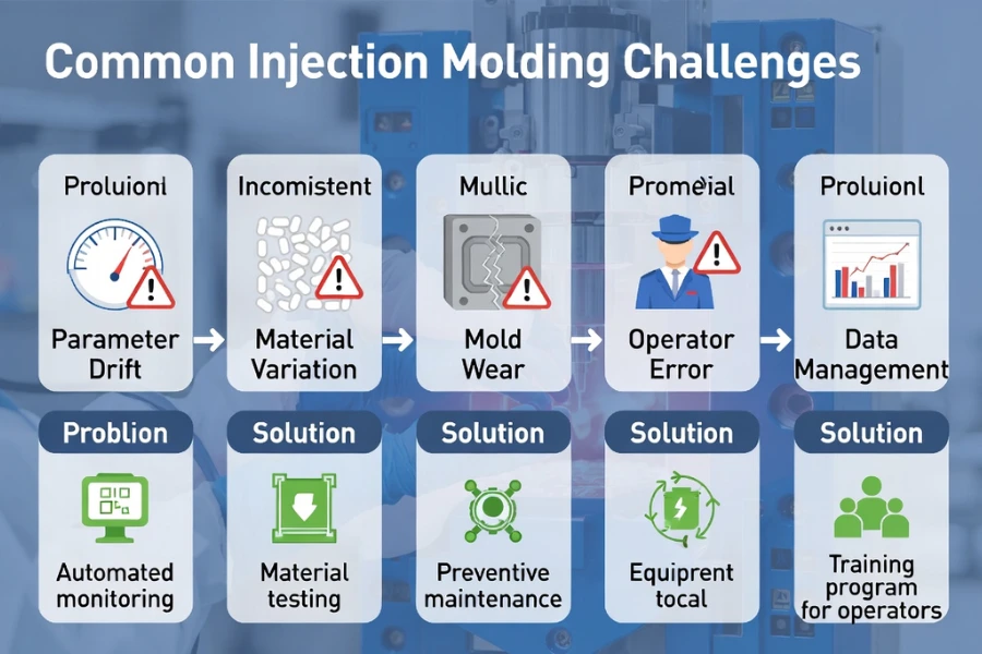 Common challenges and mitigation strategies in medical injection molding process validation