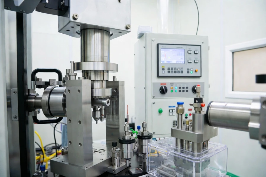 medical injection molding process with material traceability and controlled parameters