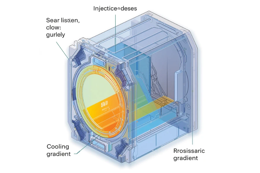 plastic flow and cooling behavior changes affecting process validation in injection molding