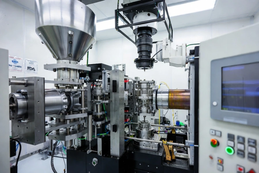 Medical injection molding process for compliant ISO and FDA certified components