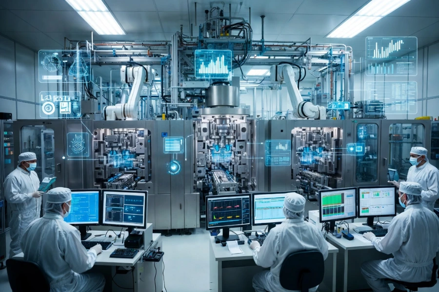 medical injection molding quality control documentation and traceability system diagram