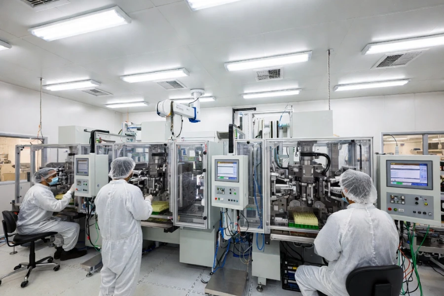 Medical injection molding cleanroom process producing high-quality components