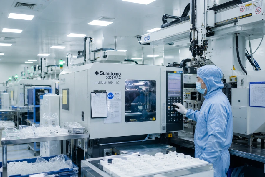 Medical plastic injection molding process control during supplier audit