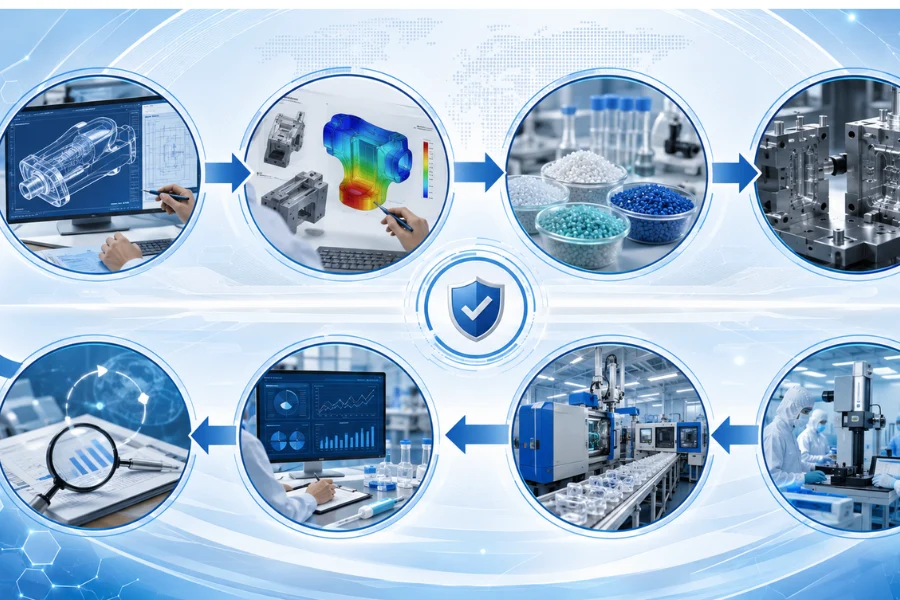 Medical manufacturing risk assessment lifecycle from design to production validation