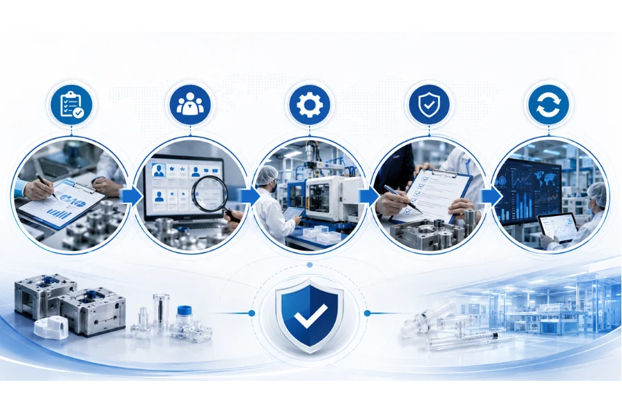 five step FDA supplier evaluation process for medical device manufacturing suppliers