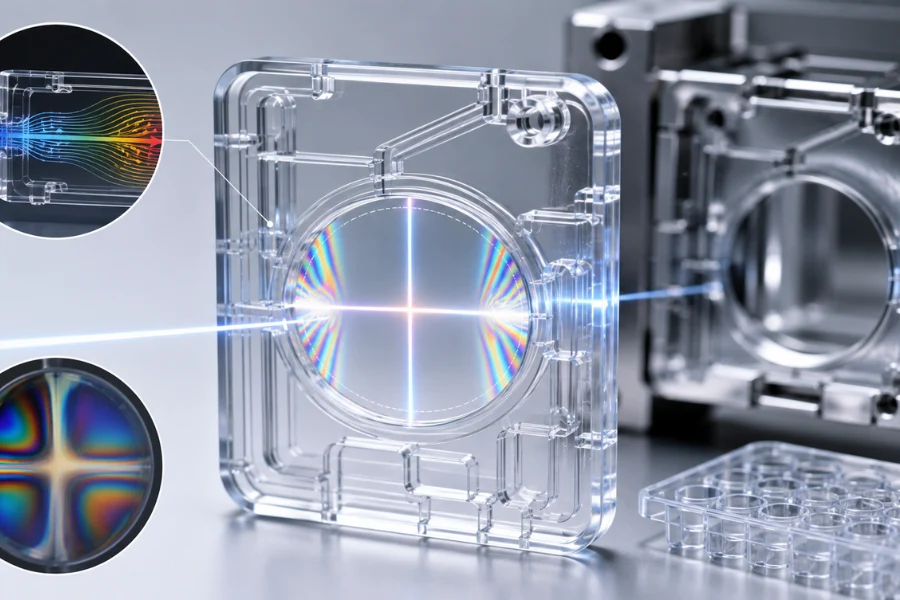 Optical performance of injection molded COP and COC medical components