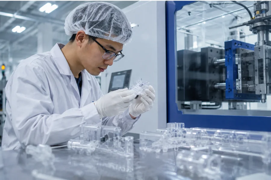 Medical nylon injection molding process for precision medical device components