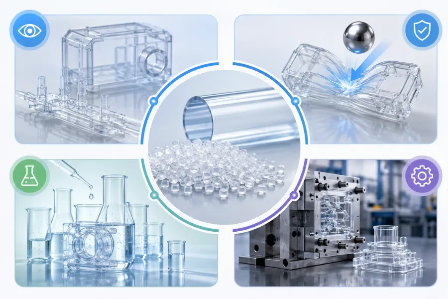 Medical grade PETG properties including transparency toughness and chemical resistance