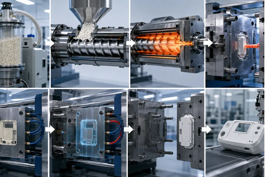 Medical grade ABS injection molding process for medical components