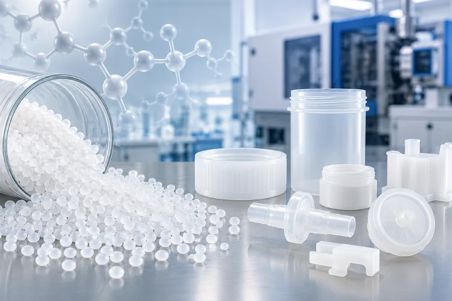 Medical grade HDPE material structure and polyethylene polymer characteristics
