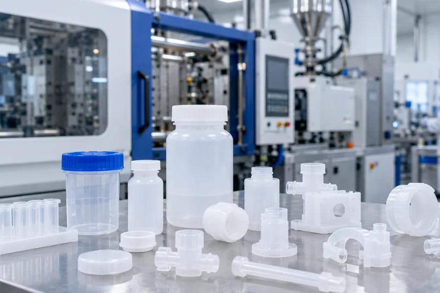 Medical grade HDPE plastic components for medical injection molding applications